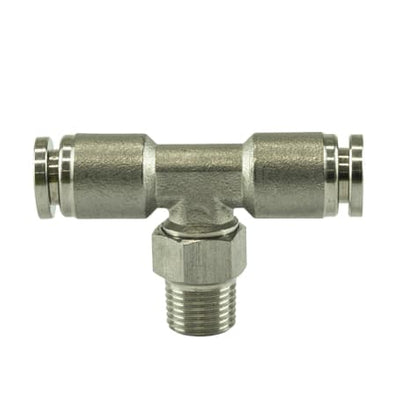 Turbosmart 1/8" NPT to 1/4" Nylon Tee Pushloc Stainless Steel Fitting
