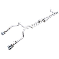 AWE 4th Gen GM 1500 6.2L 0FG Catback Split Rear Exit (w/ Bumper Cutouts) - Quad Chrome Tips