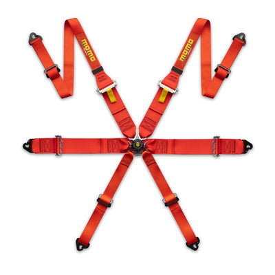 MOMO Italy Pro Driver Racing Harnesses 2″ / 3″ – 6 Point – Red