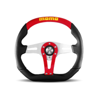 MOMO Trek Red Black Leather Red Suede 350mm Steering Wheel - 11102935112L