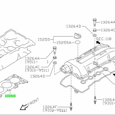 NISSAN OEM CYLINDER HEAD GASKET - 11044-65F03