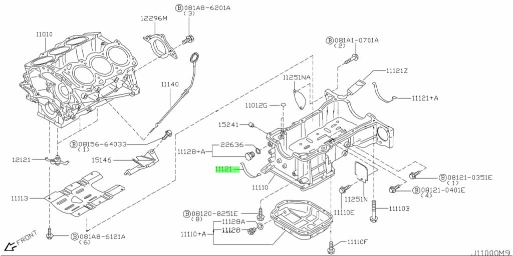 Nissan Genuine OIL PAN GASKET 11121-31U00