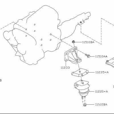 Nissan Genuine Engine Mount R/H Fits Nissan Elgrand E51 2WD/4WD (VQ25DE/VQ35DE) 11210-WL001
