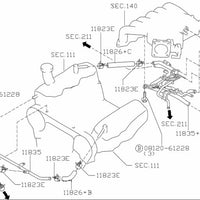 Nissan Genuine BLOW BY A HOSE 11826-4W002