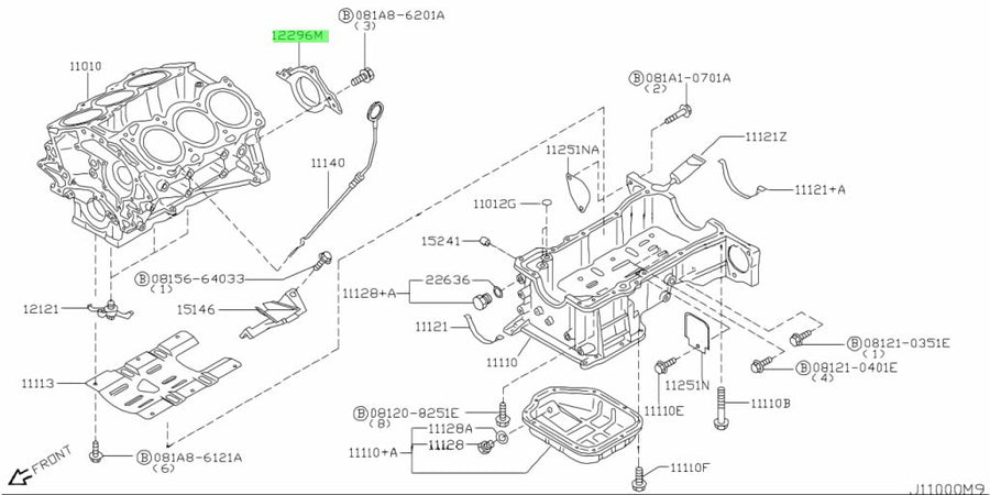 Nissan Genuine OIL SEAL REAR RETAINER ASSEMBLY 12296-31U20