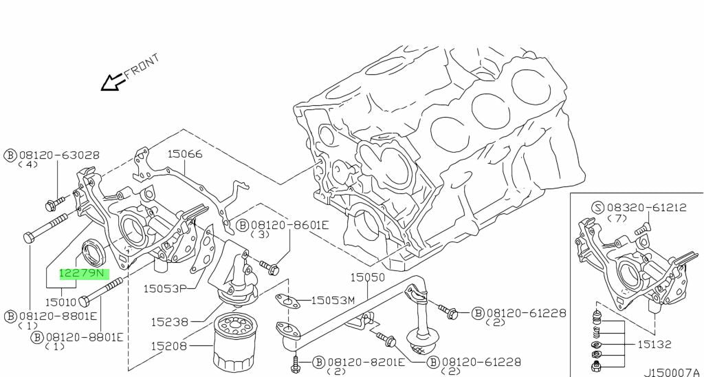 Nissan Genuine Crankshaft Front Oil Seal 13510-10Y12