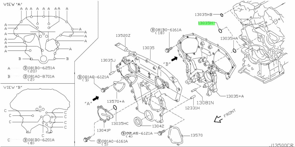 Nissan Genuine SEAL,O RING;SEAL-O RING,OIL STRAINER 15066-31U02