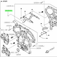 Nissan Genuine Front Timing Cover / Oil Gallery Cover O-Ring Fits Nissan V36 Skyline, Z33 350Z, Z34 370Z & R35 GTR (VQ35HR/VQ37HR/VR38DETT) 15066-JA10A