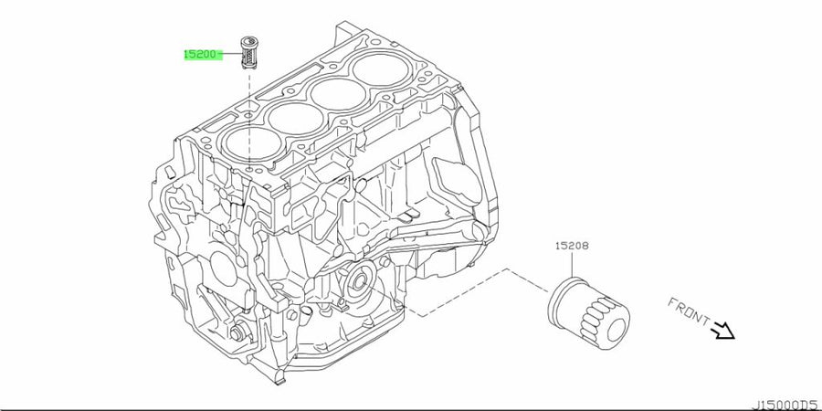 Nissan Genuine FILTER ASSY-OIL 15200-AR000