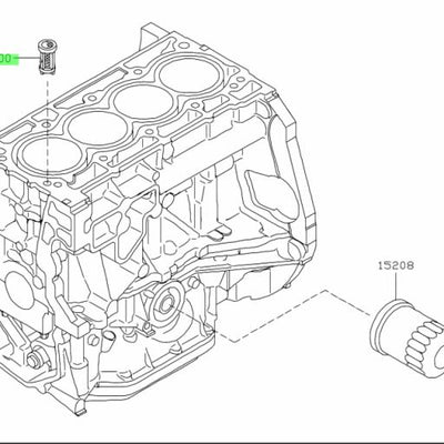 Nissan Genuine FILTER ASSY-OIL 15200-AR000