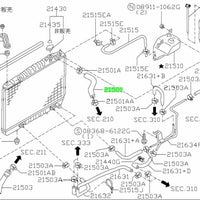 Nissan Genuine RADIATOR UPPER HOSE - Nissan Elgrand VG33E VQ35DE 21501-WL000