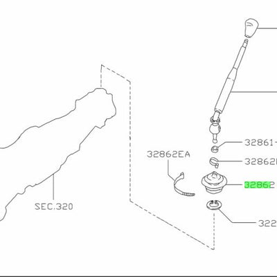 NISSAN OEM CONTROL LEVER BOOT - 32862-V5002
