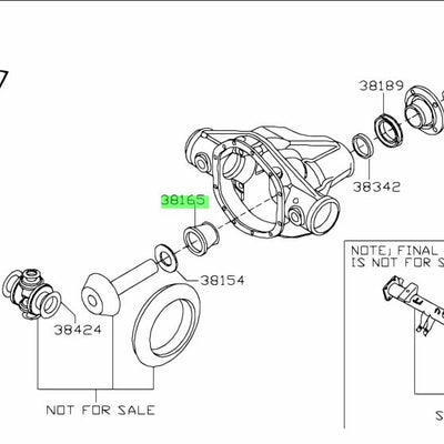 Nissan Genuine Drive Pinion Bearing Spacer 38165-0C020
