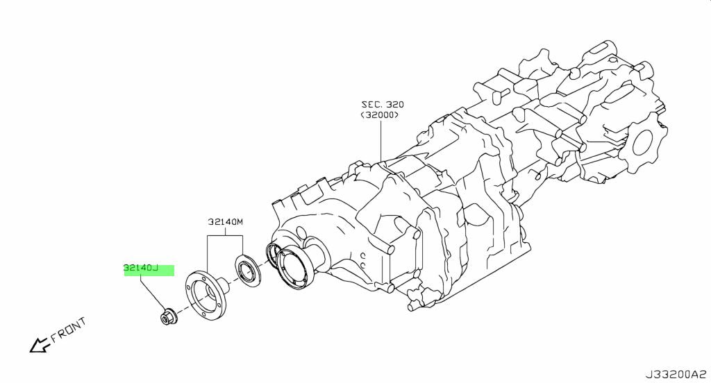 Nissan Genuine Nut-Drive Pinion - 38216-U301A