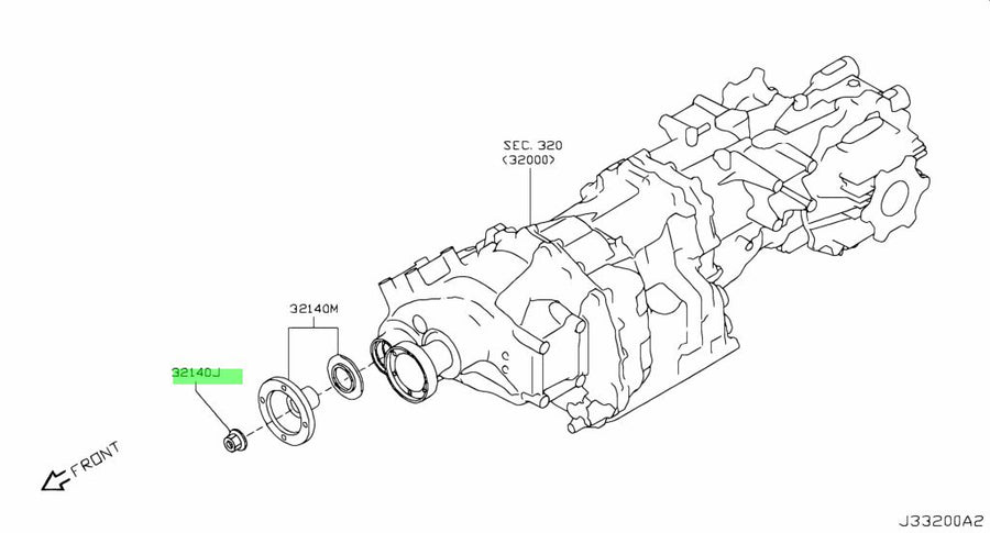Nissan Genuine Nut-Drive Pinion - 38216-U301A