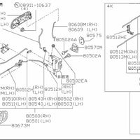 NISSAN OEM DOOR LOCK SWITCH - SKYLINE R32 2DOOR 80582-91L00