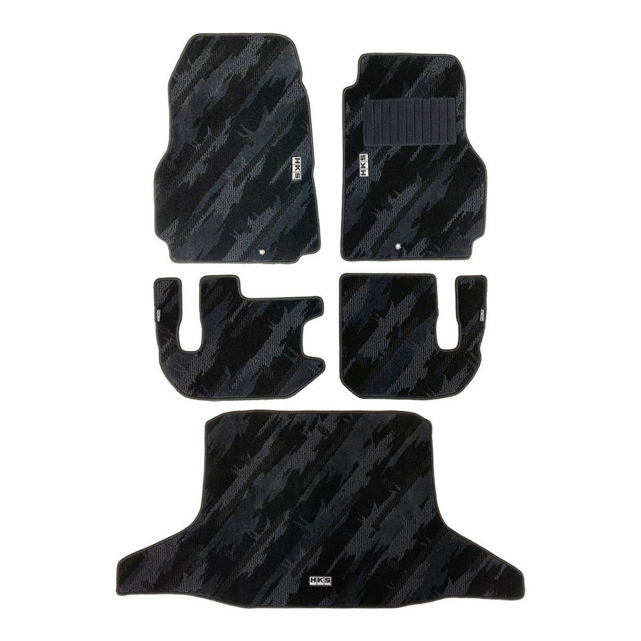 HKS FLOOR AND LUGGAGE MATS OCT RHD SET OF 5 FOR NISSAN GT-R R35 53001-AN011
