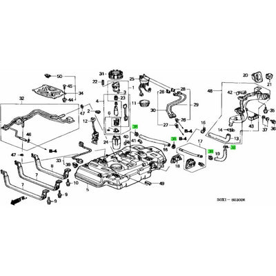 HONDA OEM FUEL TUBE (D20) CLAMP