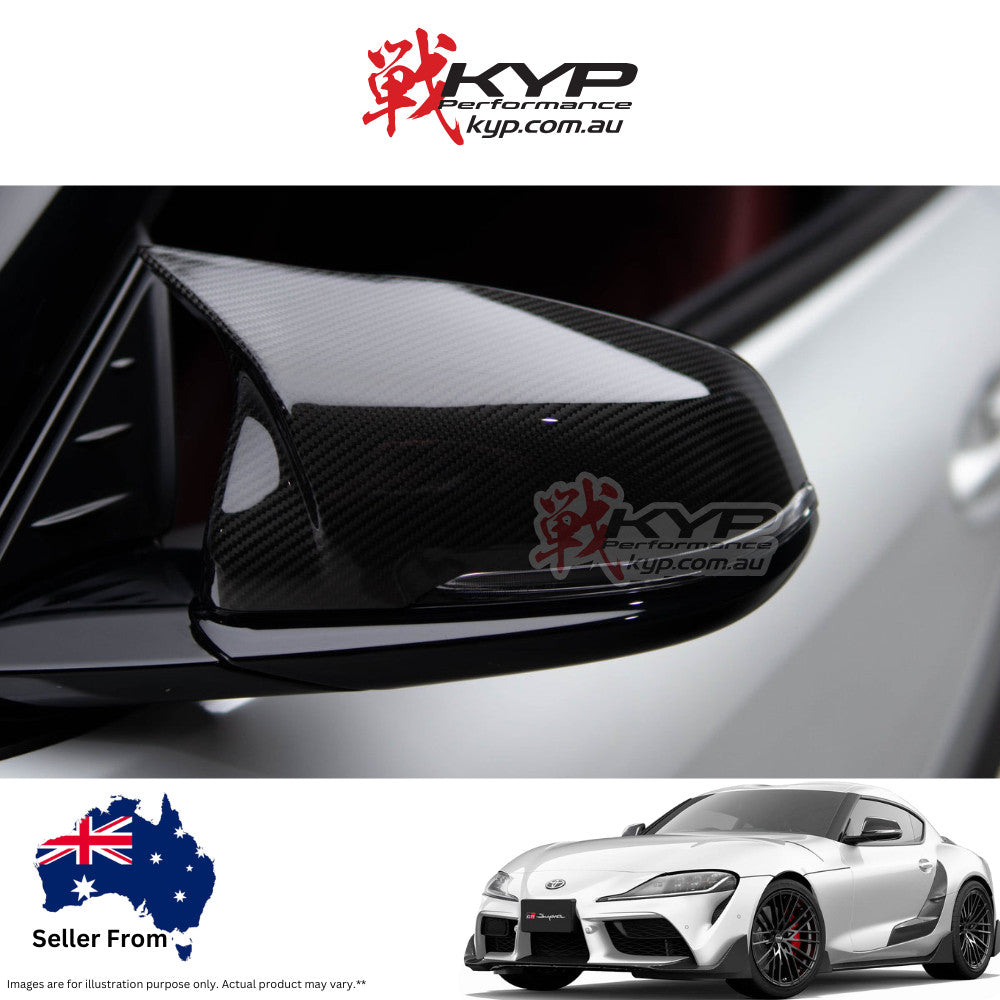 Zero Offset M Performance Style Pre Pregged Dry Carbon Fiber Mirror Caps for BMW & Toyota Supra A90