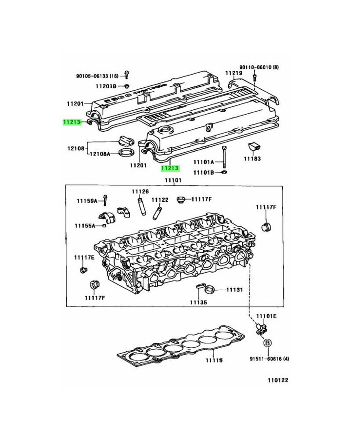 TOYOTA OEM CYLINDER HEAD COVER GASKET - 11214-46011