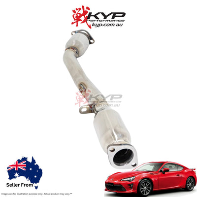 Invidia 70mm Front Pipe Catless Dual Resonated Subaru BRZ ZC6 ZD8 & Toyota 86 ZN6 ZN8 12-21, 22+