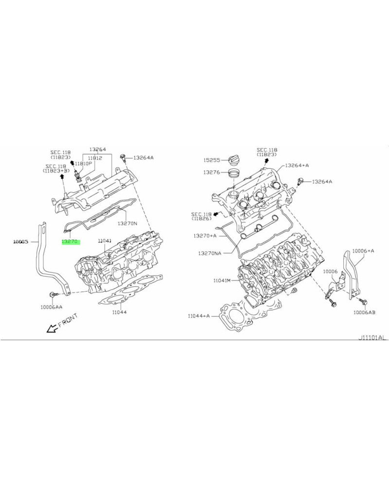 NISSAN OEM ROCKER COVER GASKET - 13270-EY01A