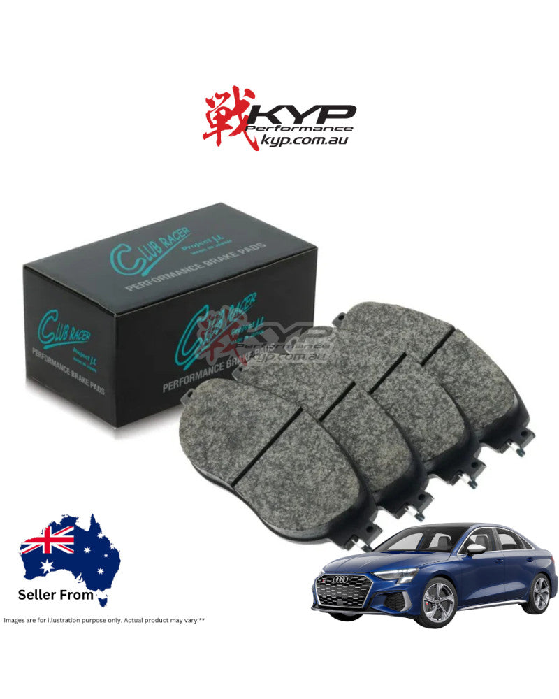 Project Mu Club Racer RC09 Brake Pads - Audi S3 8Y/VW Golf R Mk8 (Front) - PCR09-Z519