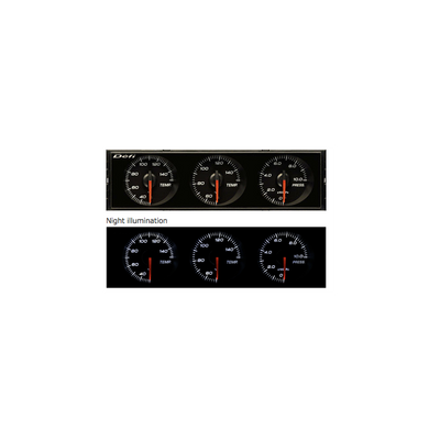 DEFI DIN-GAUGE 3 METER COMBINATION - WHITE RED