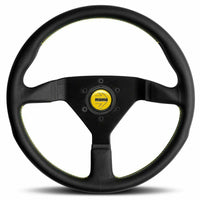 MOMO Montecarlo Black Leather With Yellow Stitching 350mm Steering Wheel - 11111785BKYER