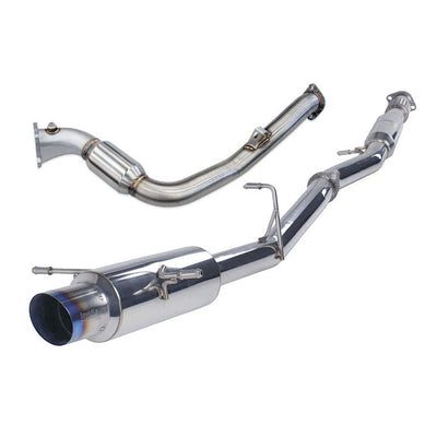 Invidia N1 Turbo Back Exhaust Resonated w/Catless Down Pipe Subaru WRX/STI GD 01-07
