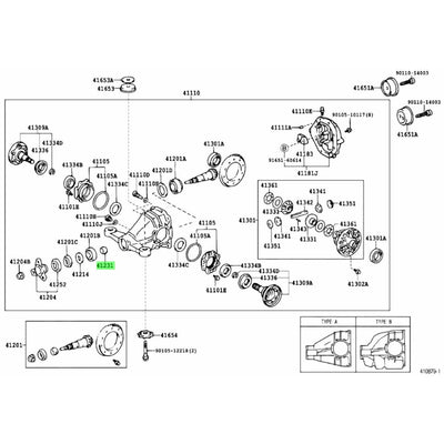 TOYOTA OEM GR Yaris GXPA16 Rear diff spacer 41231-50010