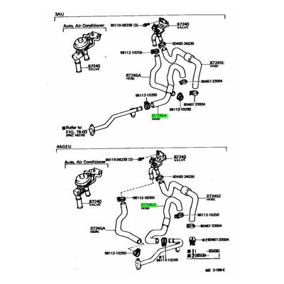 TOYOTA OEM HEATER WATER OUTLET A HOSE 87245-12790