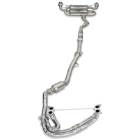 Invidia R400 70mm Engine Back Exhaust w/PSR Unequal Headers - Straight Cut Tips Subaru BRZ & Toyota 86 12-21, 22+ (6MT)
