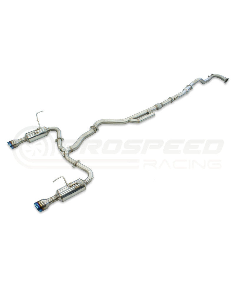 Invidia R400 Turbo Back Exhaust - Straight Cut Titanium Blue Tips Subaru WRX VN 22+ (Wagon)