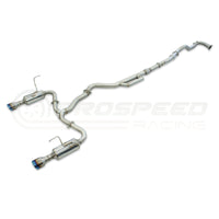 Invidia R400 Turbo Back Exhaust - Straight Cut Titanium Blue Tips Subaru WRX VN 22+ (Wagon)