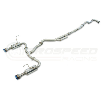 Invidia R400 Turbo Back Exhaust - Straight Cut Titanium Blue Tips Subaru WRX VN 22+ (Wagon)