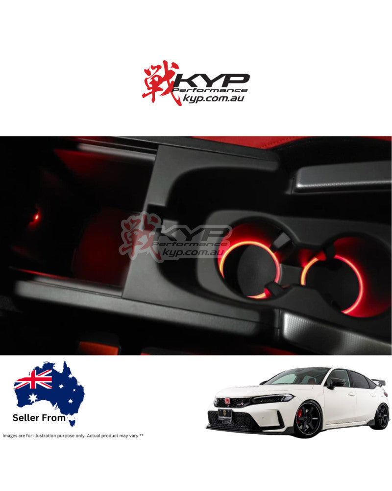 HONDA ACCESS CENTER CONSOLE BOX & DRINK HOLDER LED RED ILLUMINATION - FL5 CIVIC TYPE-R