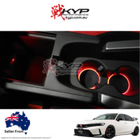 HONDA ACCESS CENTER CONSOLE BOX & DRINK HOLDER LED RED ILLUMINATION - FL5 CIVIC TYPE-R