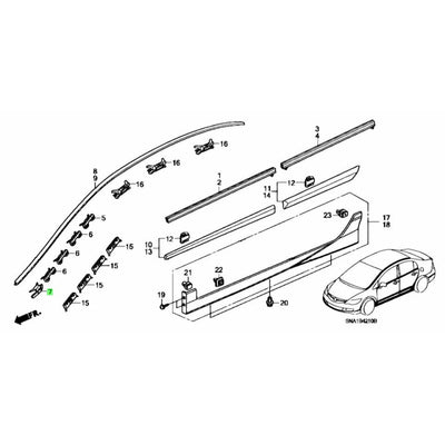 HONDA OEM WINDSHIELD CLIP C