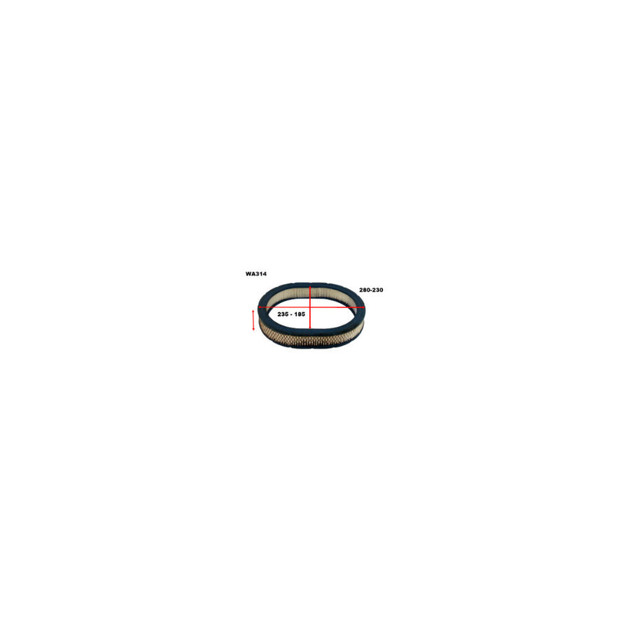 Wesfil AIR FILTER A314 NISSAN - WA314