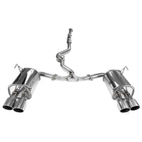 Invidia Q300 Turbo Back Exhaust - Rolled Polished Stainless Tips Subaru WRX 11-14/STI 11-21 (5MT/6MT)