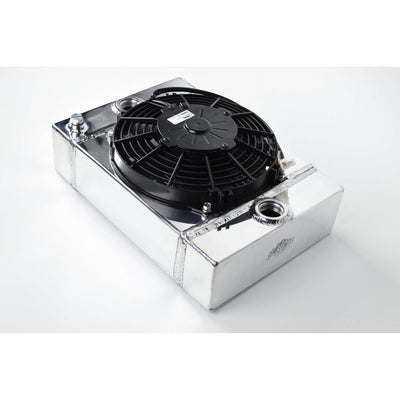 CSF Racing 2-Row 3.5" King Cooler Drag Radiator w/9" Spal Fan for Universal for Universal