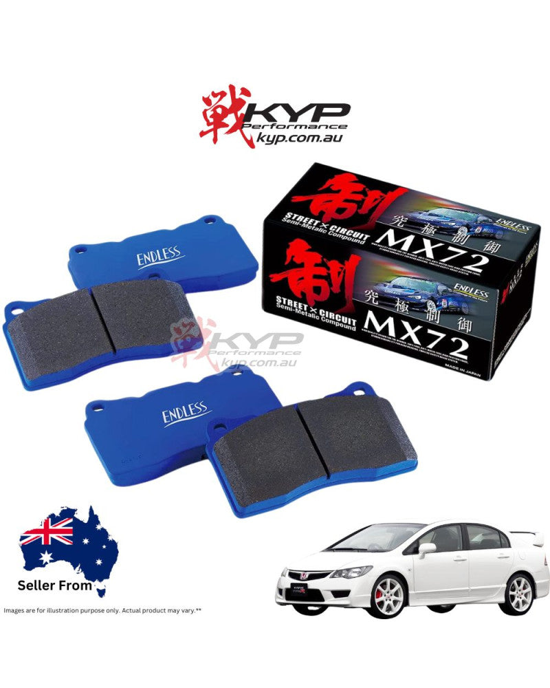 ENDLESS MX72 BRAKE PAD FRONT FOR HONDA CIVIC FD2 (TYPE-R)