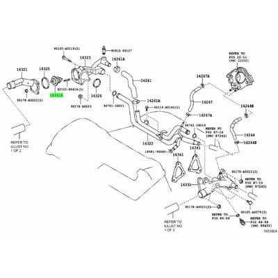 TOYOTA OEM 2GRFE/2ZRFE thermostat 90916-03140