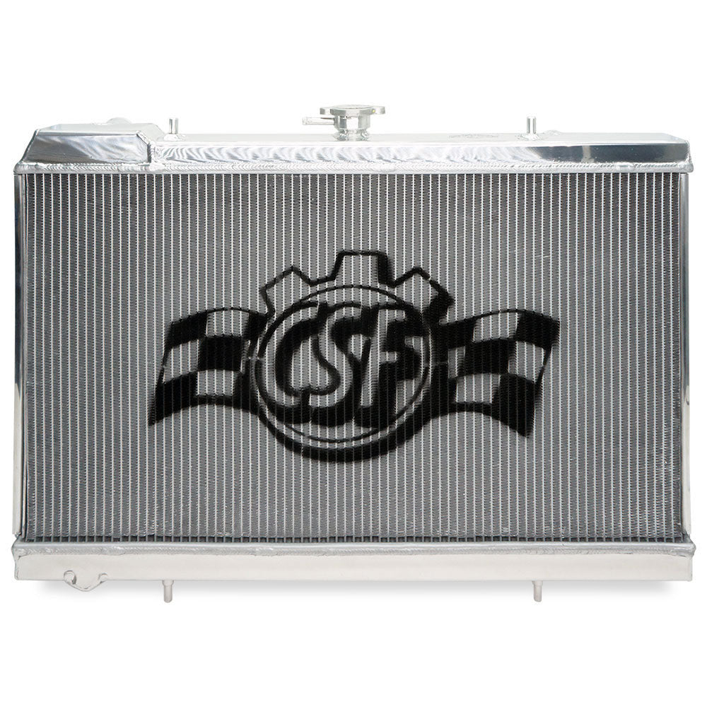 CSF Racing 2-Row 42mm Race Spec Aluminium Radiator - Polished for Nissan Skyline R32 GTS/GT-R (RB20/RB26)
