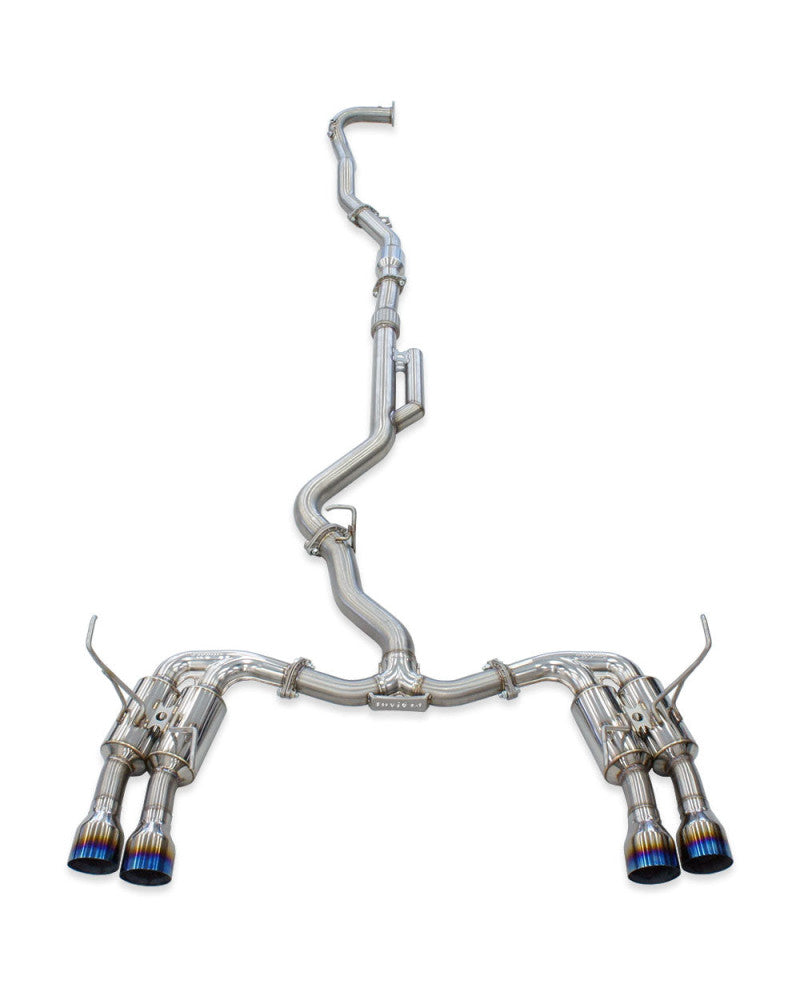 Invidia R400 Turbo Back Exhaust - Straight Cut Polished Stainless Tips Subaru WRX VB 22+ (Sedan 6MT)