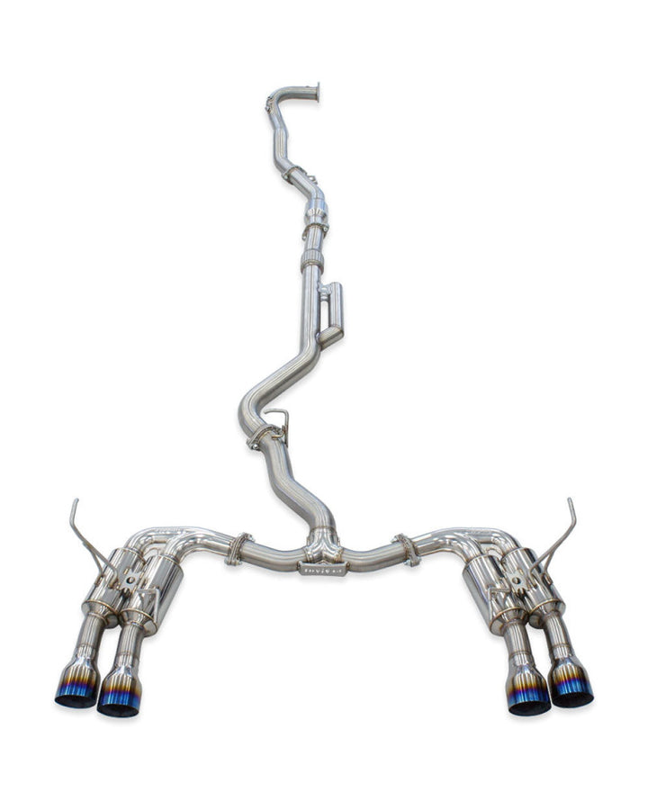 Invidia R400 Turbo Back Exhaust - Straight Cut Polished Stainless Tips Subaru WRX VB 22+ (Sedan 6MT)