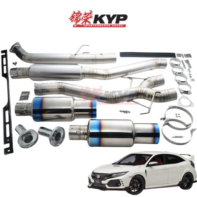 RSE FULL TITANIUM MUFFLER EXHAUST KIT TYPE-D FOR HONDA CIVIC TYPE R FK8 RB6090-HN06C