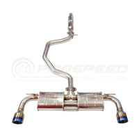 Invidia R400 Cat Back Exhaust - Straight Cut Black Stainless Tips VW Golf GTI Mk8