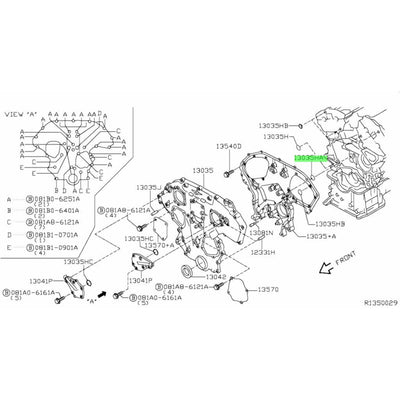 NISSAN OEM SEAL-O RING - 15066-ZL80D